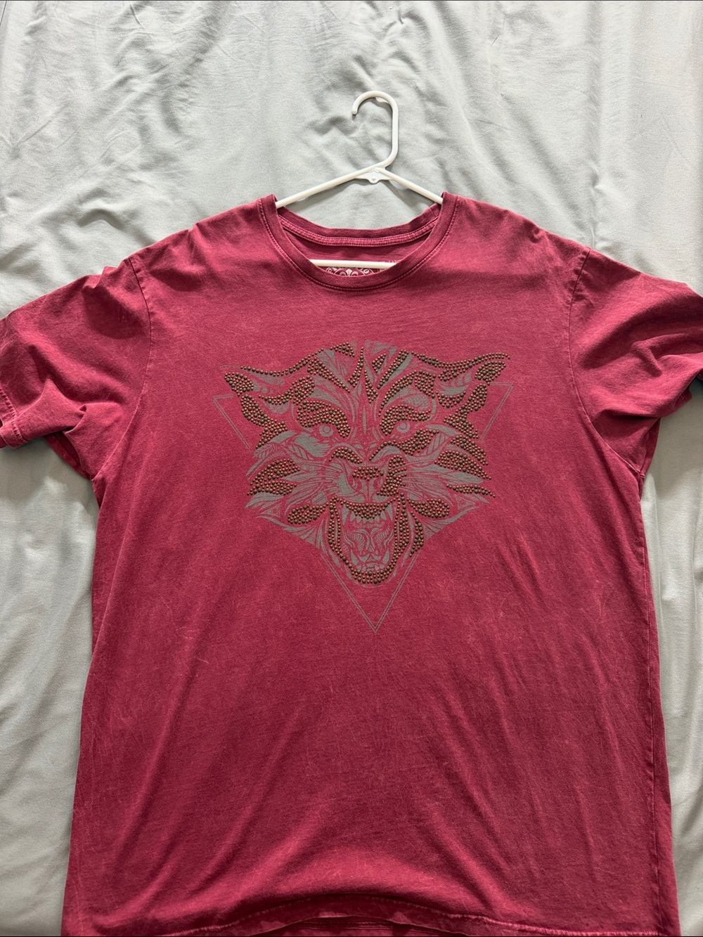 Affliction Men's Red Graphic Crewneck T‑Shirt